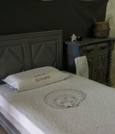 Chambre ancienne reloukée façon comtemporaine
