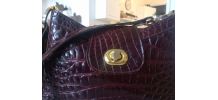 SUPERBE SAC CROCO BORDEAUX femme