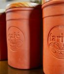 3 pots Terre cuite et Bois