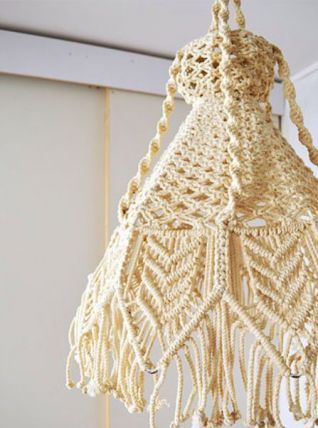 Suspension en Macramé années 60