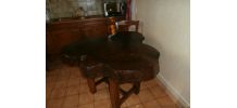 Table en orme massif