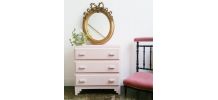 Commode vintage rose poudré