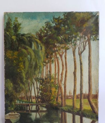 Huile sur toile ancienne 