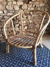 Lot de 2 fauteuils en rotin