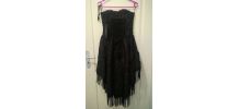 Robe gothique bustier noir brodé Punk Rave