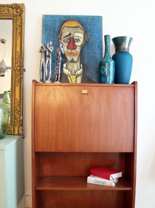 Secrétaire bureau vintage scandinave 50's