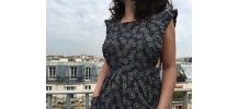 Léonie - Robe à volants boutonnée et décolletée dans le dos