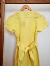 Agnès - Robe portefeuille vintage boutonnée et ceinturée 