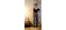 Angèle - Pantalon Max Mara vintage en laine gris chiné 
