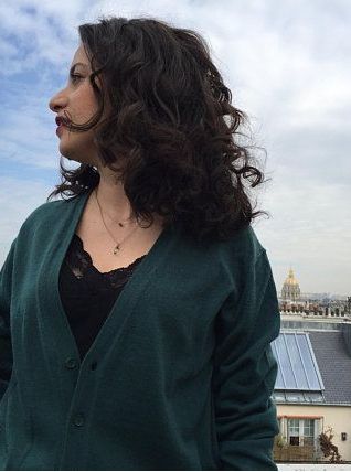 Soledad - Gilet col V vintage fin en laine et à poche 