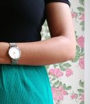 Régine - Jupe vintage taille haute élastiquée laine côtelée