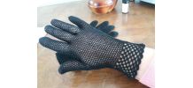 Gants noirs au crochet