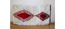 Tapis boucherouite berbère tissé main au Maroc