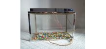 Aquarium ancien en inox et zinc