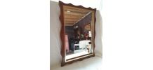 cadre bois miroir vintage art deco