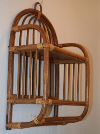 Etagere en rotin vintage