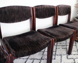 Suite de 4 chaises vintage SEVENTIES 1970
