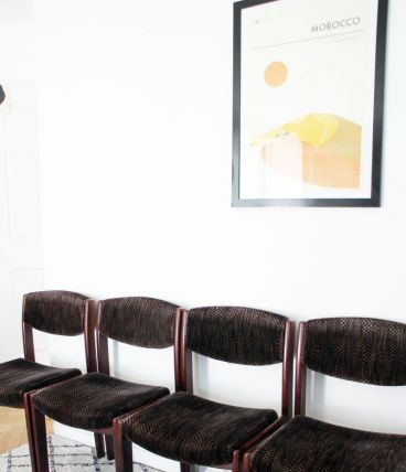Suite de 4 chaises vintage SEVENTIES 1970