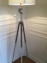 Lampadaire créé s/ancien trépied photo_style loft/atelier