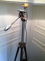 Lampadaire créé s/ancien trépied photo_style loft/atelier
