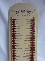 Plaque mémo courses