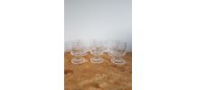 Set de 6 verres vintage 70' 60' en cristal