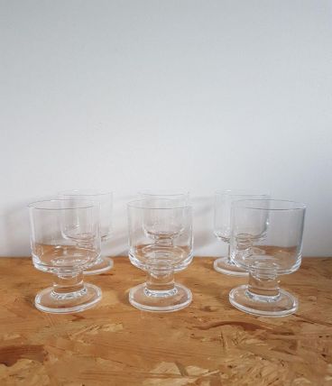 Set de 6 verres vintage 70' 60' en cristal