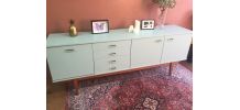 Enfilade vintage scandinave pieds compas 1960's