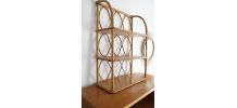 Etagère en rotin vintage des années 70