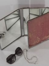 Miroir de barbier triptyque