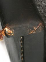 Fauteuils en cuir et hêtre