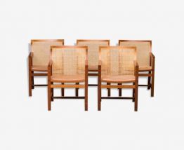 5 chaises en acajou, ‘king series’ de Rud Thygesen et Johnny