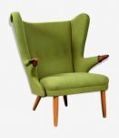 Fauteuil en laine verte