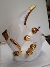 grand poisson porcelaine art deco