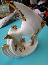 grand poisson porcelaine art deco