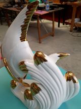 grand poisson porcelaine art deco