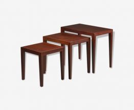 3 Tables gigognes en acajou – Severin Hansen