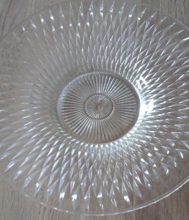 Coupe à fruits en verre vintage