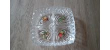 Plat deservice en verre 