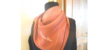 FOULARD CHRISTIAN DIOR MARRON CLAIR 76 CM
