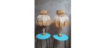 2 lampes en albatre style 1900