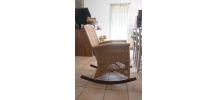 Rocking chair en rotin