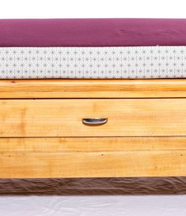 Banquette upcycling en tissu coloré à motif - Ryad