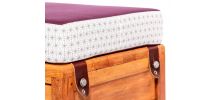 Banquette upcycling en tissu coloré à motif - Ryad
