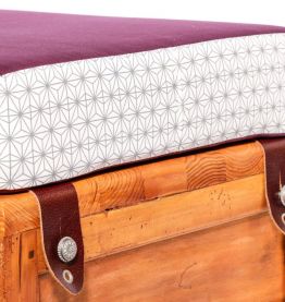 Banquette upcycling en tissu coloré à motif - Ryad