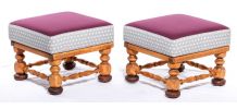 Duo de tabourets relookés - Ryad