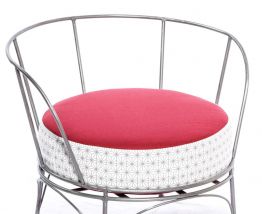 Fauteuil bas relooké en métal - Ryad