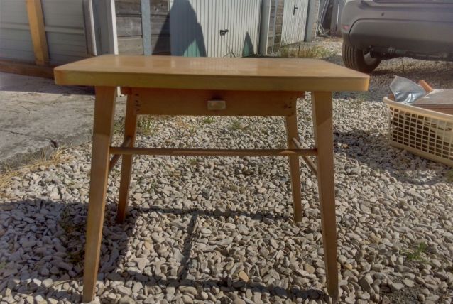 TABLE ENFANT BOIS ANNEES 60