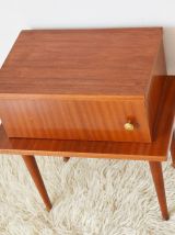 Table de chevet en bois années 60