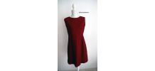 Robe en laine rouge chiné vintage 60's
